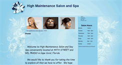 Desktop Screenshot of highmaintenancesalondayspa.com